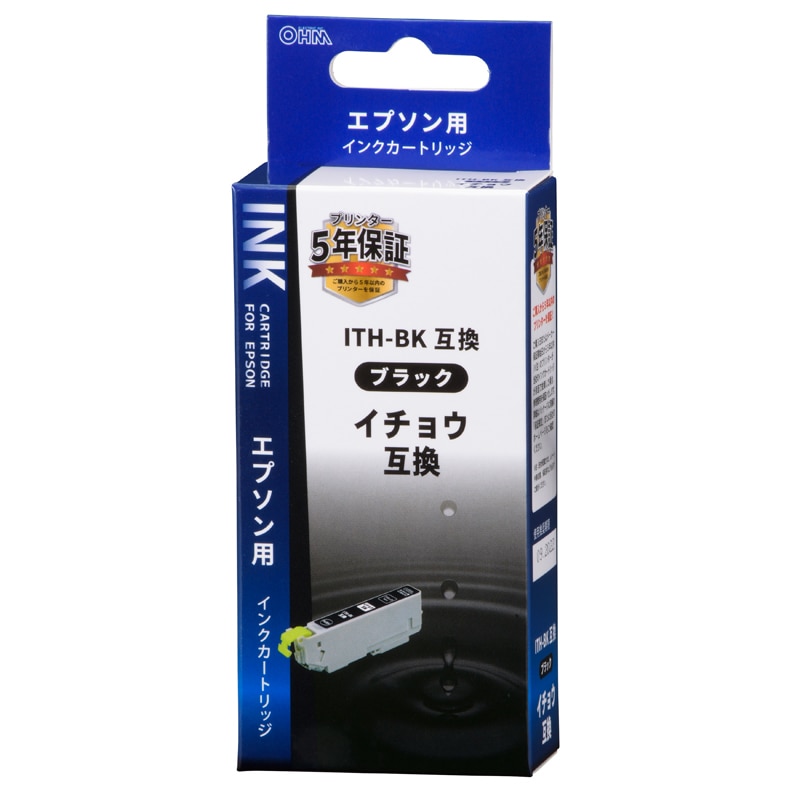オーム電機 INK-EITHB-BK 01-4301 エプソン互換 イチョウ ブラック（ご注文単位1袋）【直送品】
