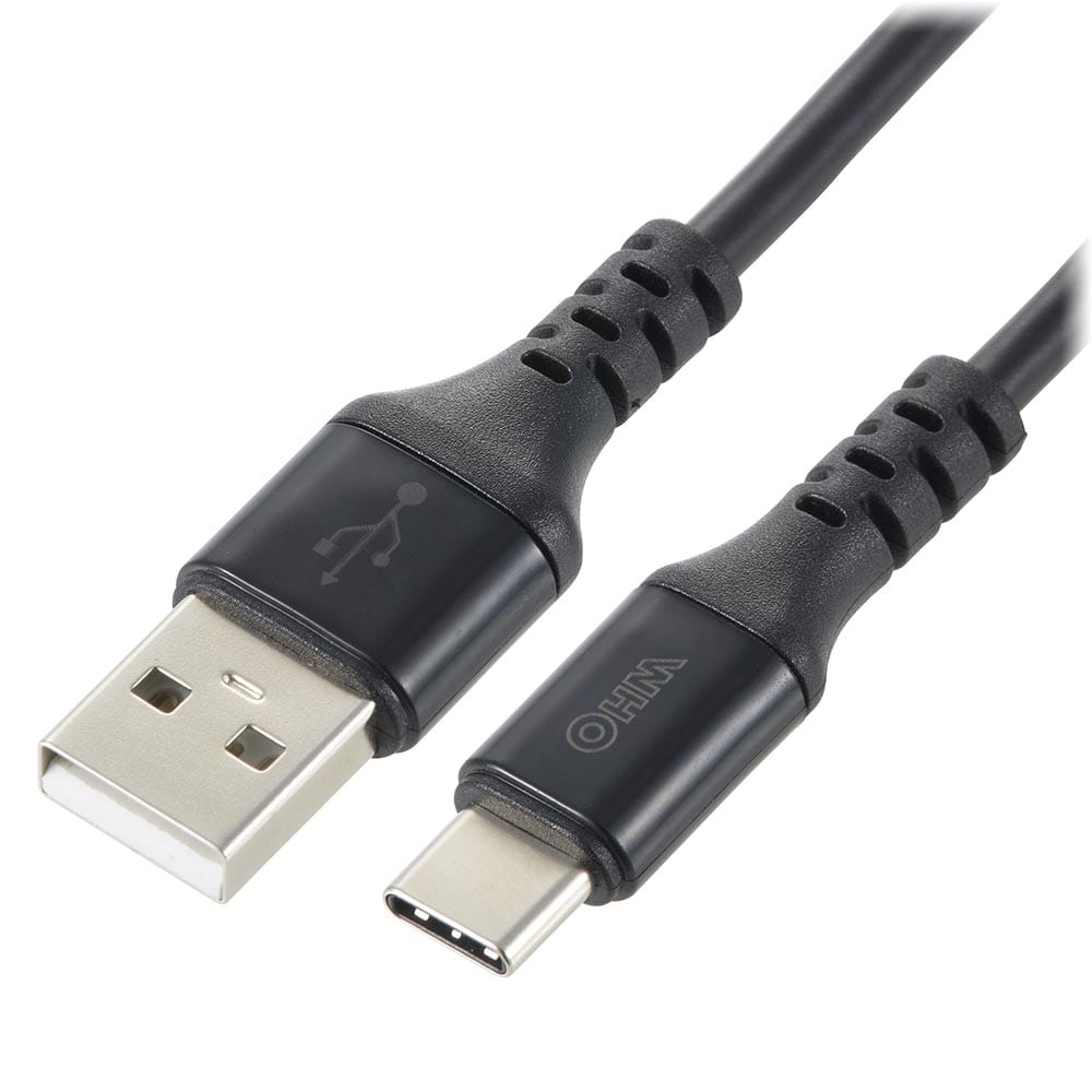 オーム電機 SMT-L10CAS-K 01-7131 AudioComm Type-Cケーブル USB-A to USB-C 1m ブラック(ご注文単位1袋)【直送品】