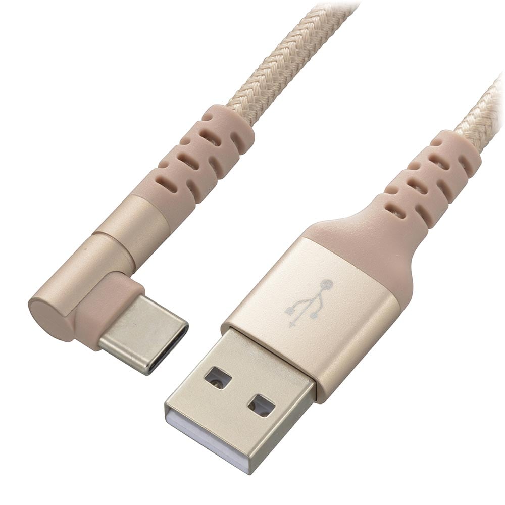 オーム電機 SMT-L15LTCA-N 01-7135 AudioComm断線に強いTypeCケーブル L型 1.5m（ご注文単位1袋）【直送品】