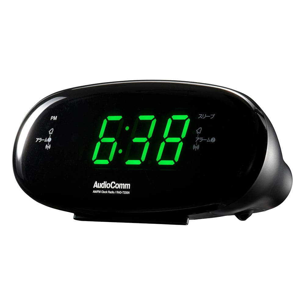オーム電機 RAD-T230N 03-5600 AudioComm AM/FMクロックラジオ(ご注文単位1袋)【直送品】