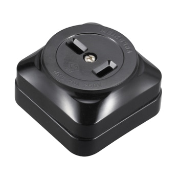 オーム電機 HS-K202HK 04-7223 20A2P 角形コンセント(ご注文単位1袋)【直送品】