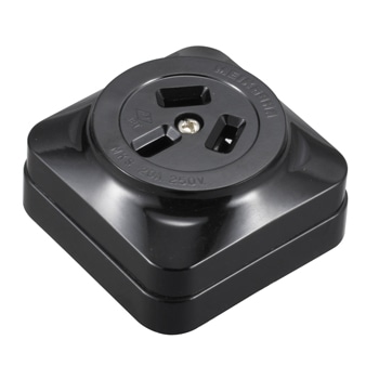 オーム電機 HS-K203HK 04-7227 3P20A 角型コンセント(ご注文単位1袋)【直送品】