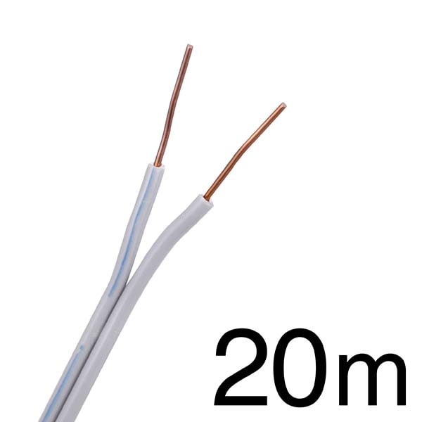 オーム電機 TIVF-080-20W 04-7487 ベル線 20m 白（ご注文単位1袋）【直送品】