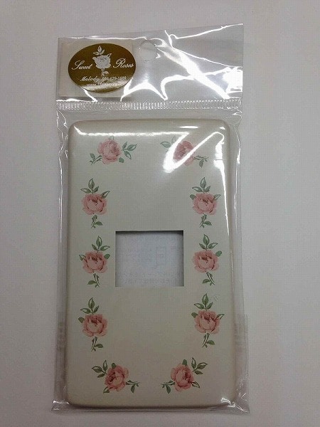 オーム電機 SR-C-ML-I1 04-7540 Melody スイッチプレート スイートローズ 1口用（ご注文単位1袋）【直送品】