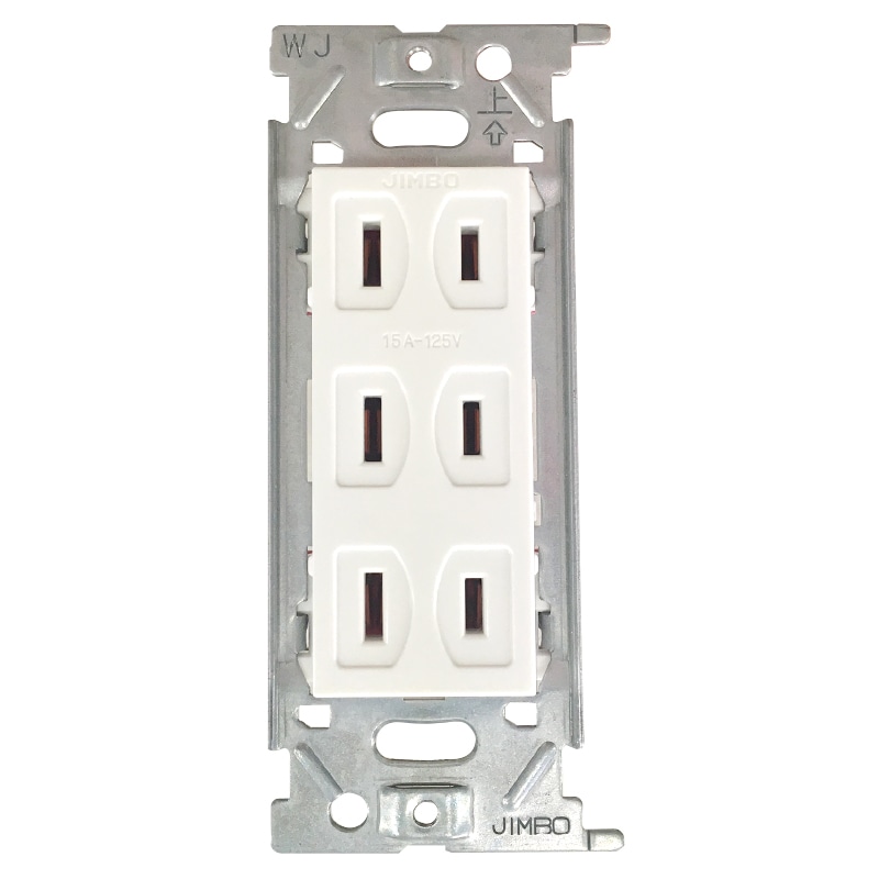 オーム電機 HS-U153J 04-8967 埋込コンセント 3口(ご注文単位1袋)【直送品】