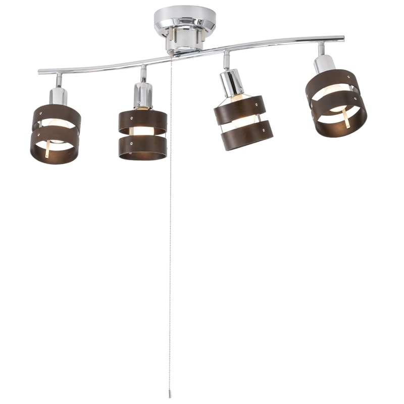 オーム電機 LT-YN40BW 06-1490 4灯シーリングライト ウッドリング 電球別売(ご注文単位1袋)【直送品】