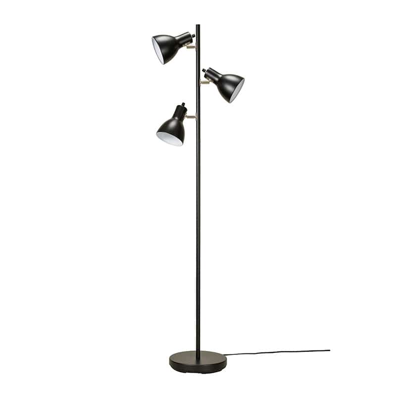 オーム電機 TF-YN30BW-K 06-1497 フロアスタンド ブラック(ご注文単位1袋)【直送品】