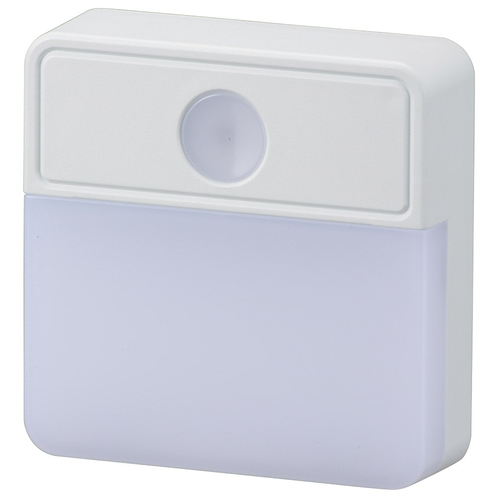 オーム電機 NIT-ALA6MSQ-WL 06-1724 薄型LEDナイトライト 明暗センサー式 電球色(ご注文単位1袋)【直送品】