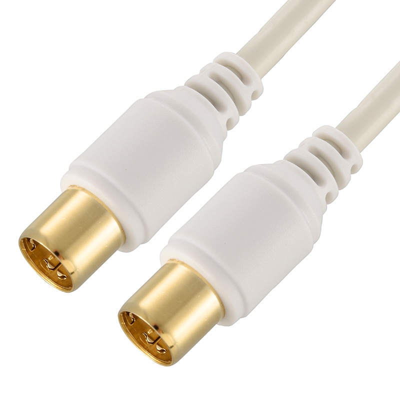 オーム電機 ANT-C1S2SS-W 06-1951 TV接続ケーブル 4K8K 2C I-I型 1m(ご注文単位1袋)【直送品】