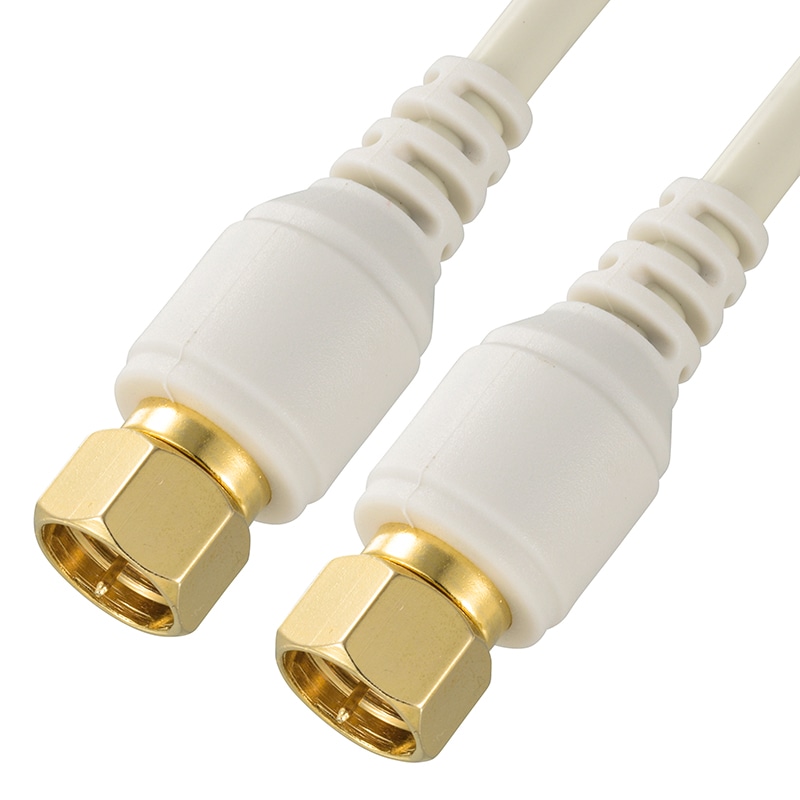 オーム電機 ANT-C2S2FF-W 06-1964 TV接続ケーブル 2C 4K8K対応 F-F型 2m(ご注文単位1袋)【直送品】