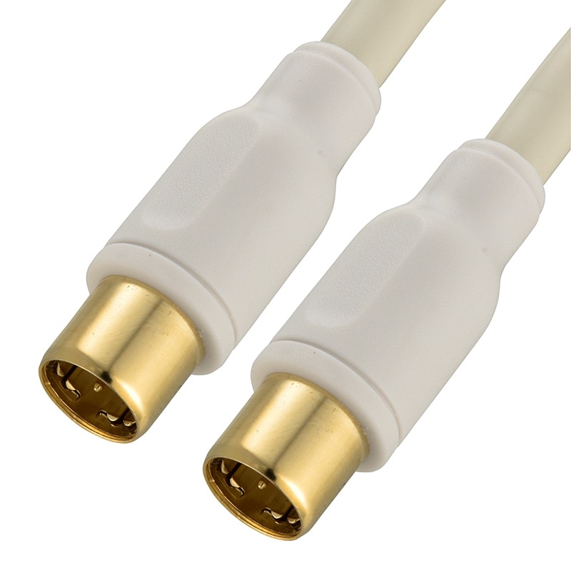 オーム電機 ANT-C10S4SS-W 06-1978 TV接続ケーブル 4K8K 4C I-I型 10m(ご注文単位1袋)【直送品】