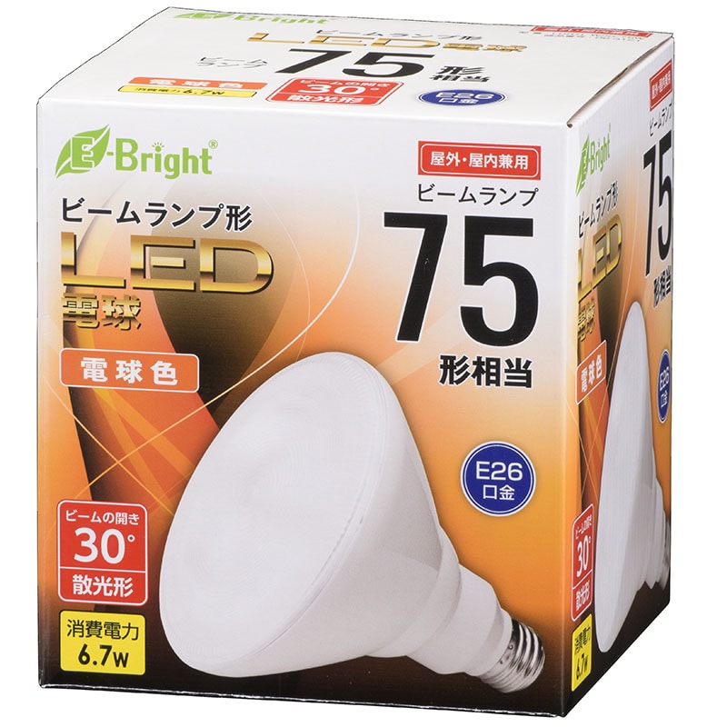 オーム電機 LDR7L-W20/75W 06-3121 LED電球 ビームランプ形 散光形 E26 75形相当 電球色(ご注文単位1袋)【直送品】