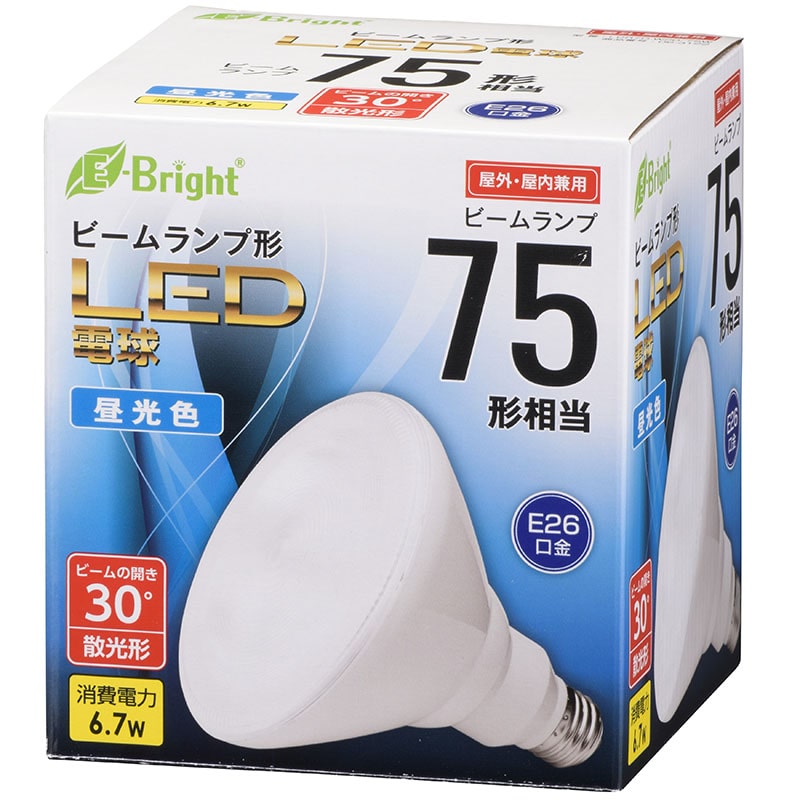 オーム電機 LDR7D-W20/75W 06-3122 LED電球 ビームランプ形 散光形 E26 75形相当 昼光色(ご注文単位1袋)【直送品】