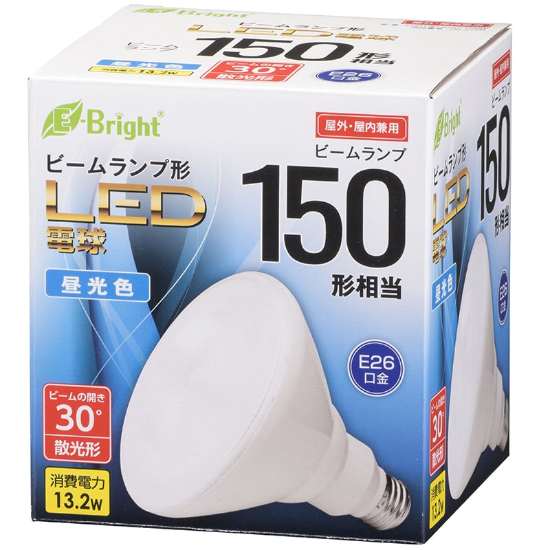 オーム電機 LDR13D-W20/150W 06-3126 LED電球 ビームランプ形 散光形 E26 150形相当 昼光色(ご注文単位1袋)【直送品】