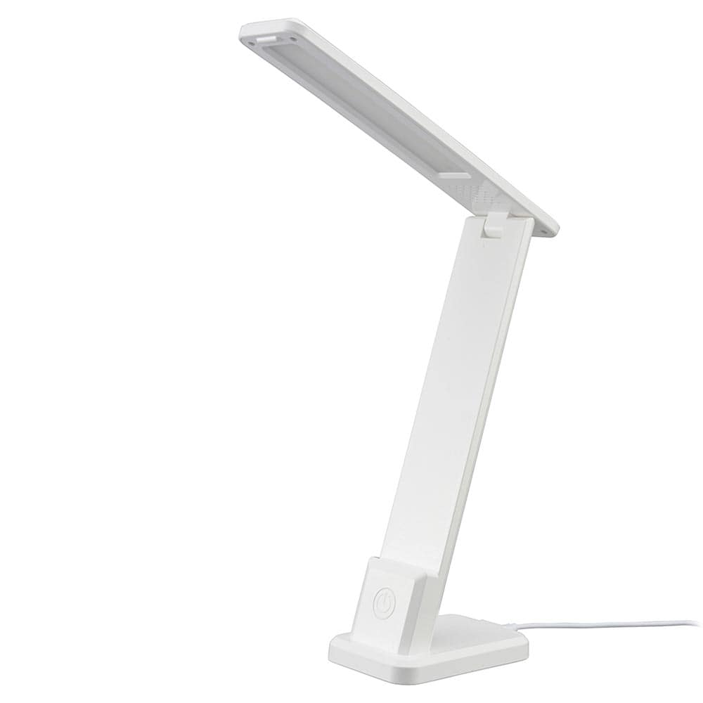 オーム電機 DS-LS20USB-W 06-3843 LEDデスクランプ 折りたたみ式(ご注文単位1袋)【直送品】
