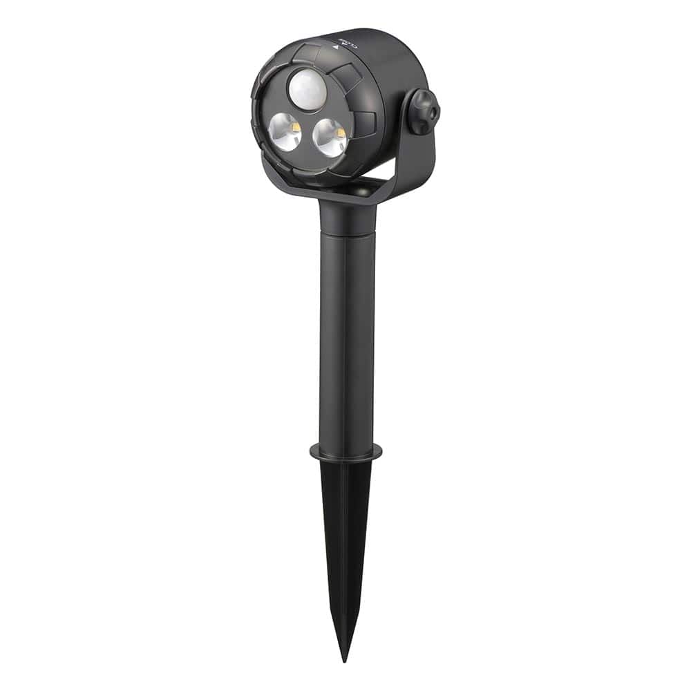 オーム電機 LS-B300GS-2 06-4102 LEDガーデンライト 土にさして使うセンサーライト 電池式 昼白色(ご注文単位1袋)【直送品】