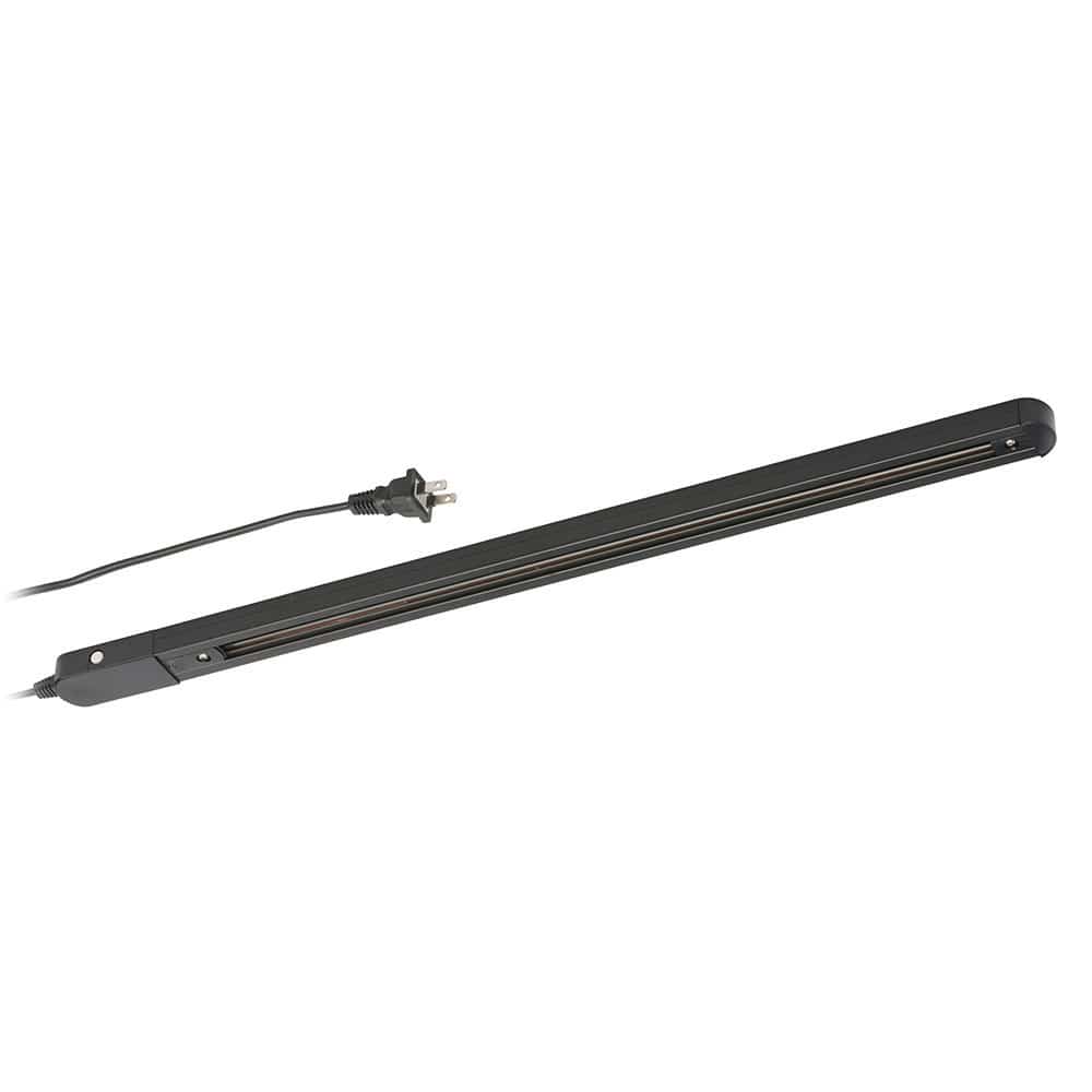 オーム電機 ORL-X50AK 06-5012 ライティングダクトレール コンセント式 0.5m ブラック（ご注文単位1袋）【直送品】