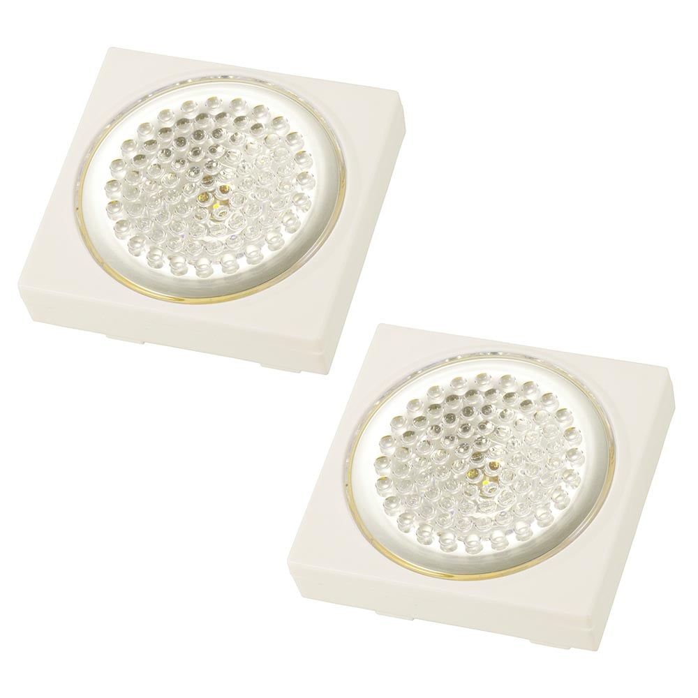 オーム電機 NIT-BD2D-2P 08-0710 LEDプッシュライト 2個入（ご注文単位1袋）【直送品】