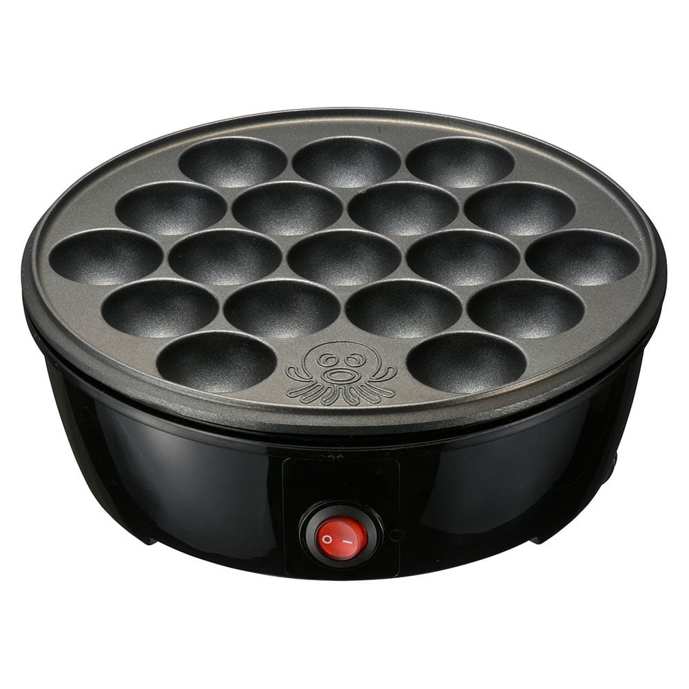 オーム電機 COK-E-T65-AH-K 08-3291 たこやき器 フッ素樹脂加工プレート 18個焼き ブラック(ご注文単位1袋)【直送品】