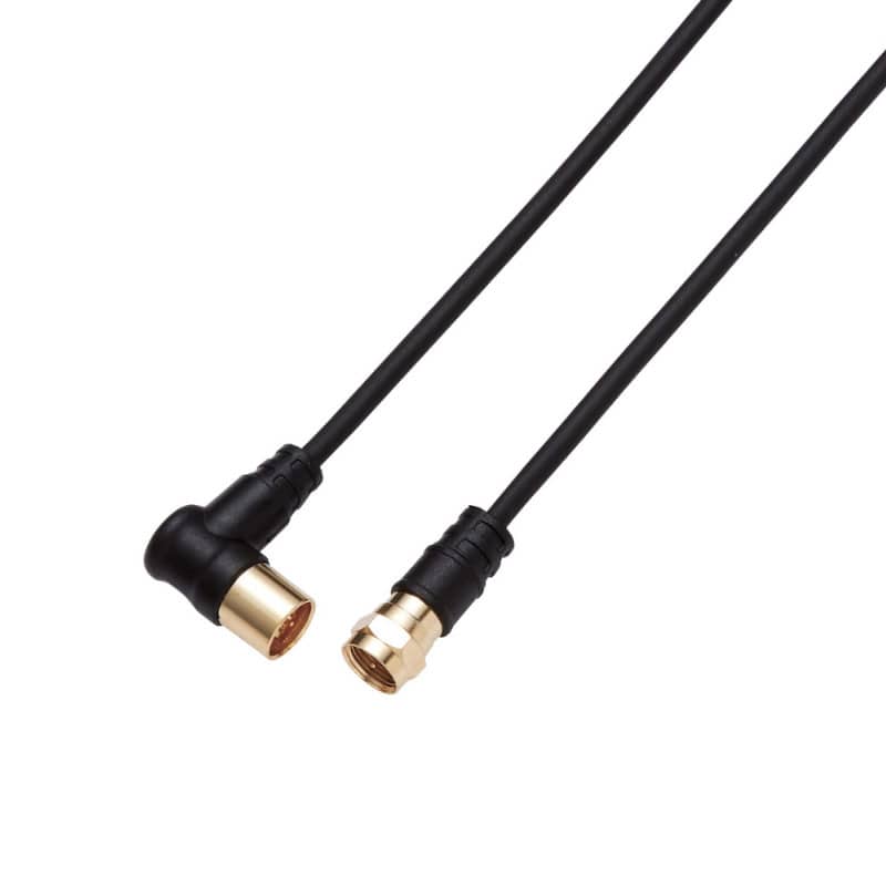 オーム電機 2JW3FLSB(B) 14-0348 DXアンテナ TV接続ケーブル 2K4K8K対応 3m 黒(ご注文単位1袋)【直送品】