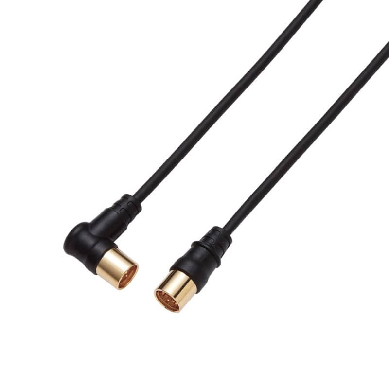 オーム電機 2JW5SLSB(B) 14-0352 DXアンテナ TV接続ケーブル 2K4K8K対応 5m 黒(ご注文単位1袋)【直送品】