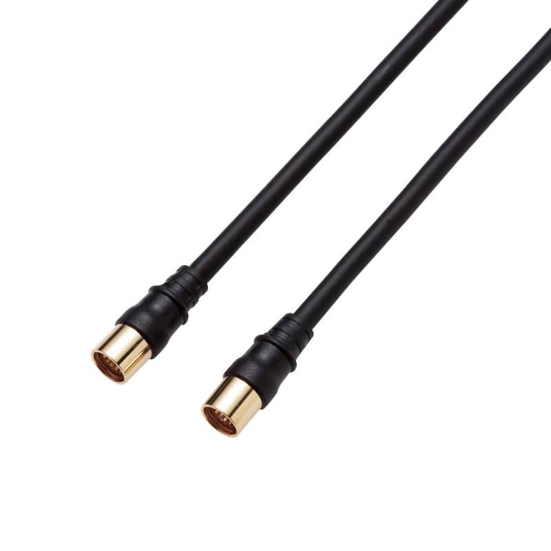 オーム電機 4JW3SSSB(B) 14-0366 DXアンテナ TV接続ケーブル 2K4K8K対応 3m 黒(ご注文単位1袋)【直送品】