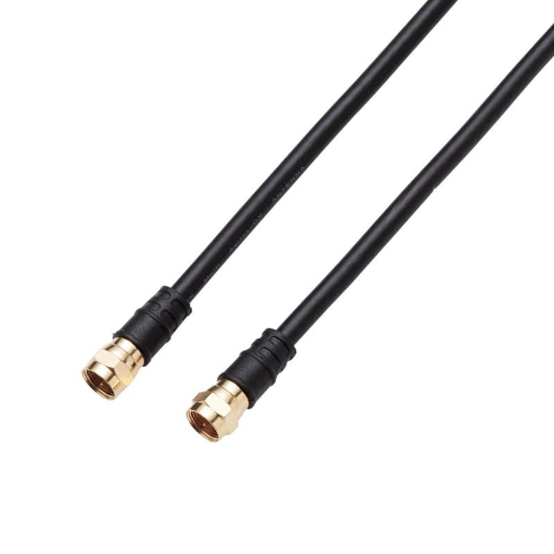 オーム電機 4JW5FFSB(B) 14-0367 DXアンテナ TV接続ケーブル 2K4K8K対応 5m 黒(ご注文単位1袋)【直送品】