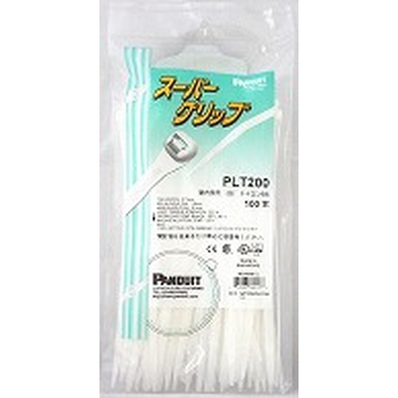 オーム電機 PLT200 14-2053 パンドウイット 結束バンド ロックタイ スーパーグリップ 屋内用 ホワイト 200mm 100本(ご注文単位1袋)【直送品】