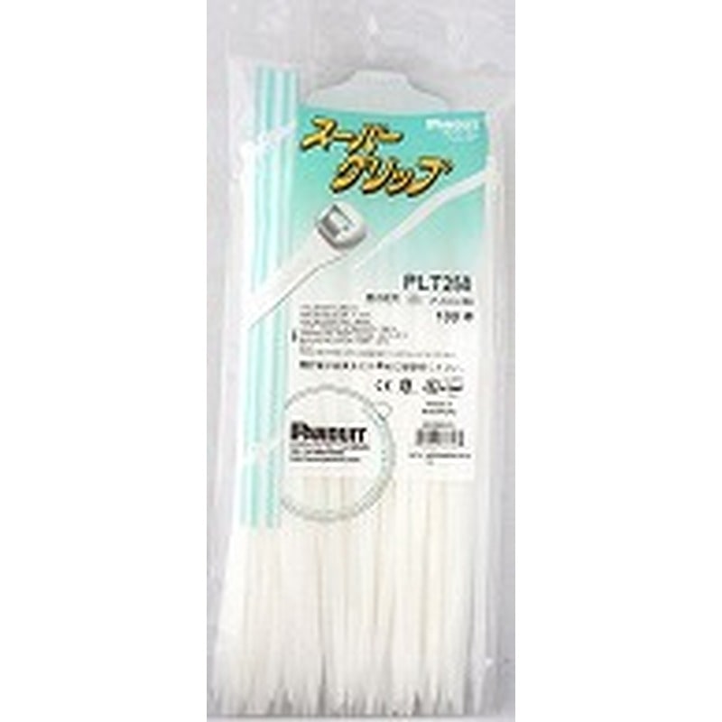 オーム電機 PLT250 14-2054 パンドウイット 結束バンド ロックタイ スーパーグリップ 屋内用 ホワイト 250mm 100本(ご注文単位1袋)【直送品】