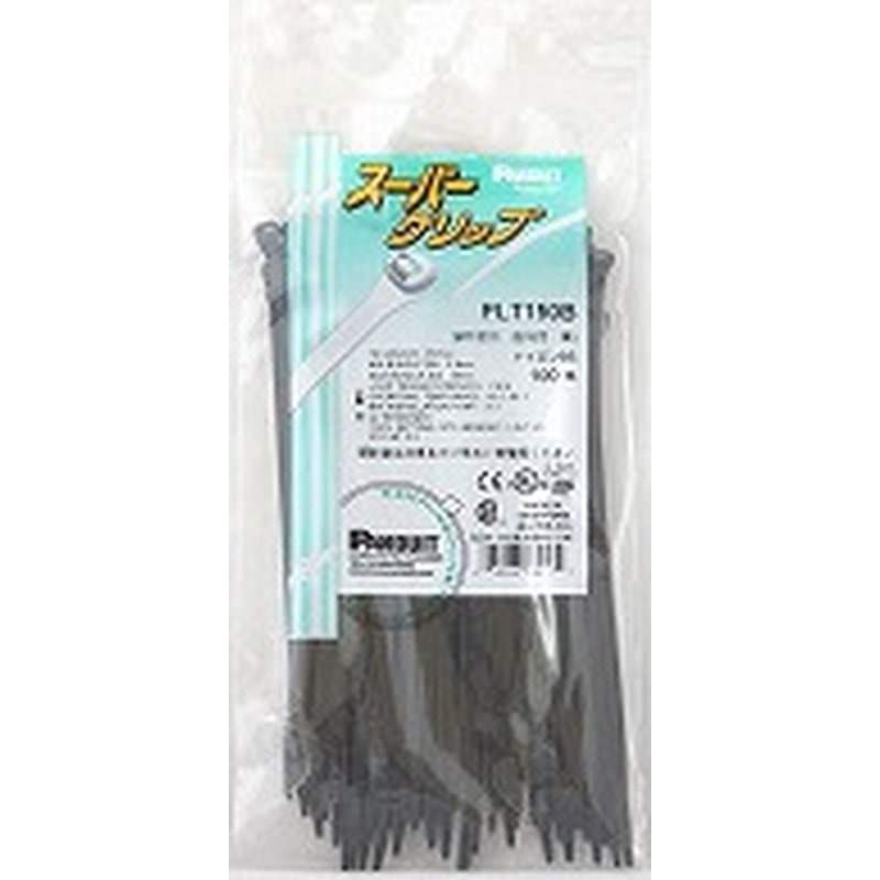 オーム電機 PLT150B 14-2058 パンドウイット 結束バンド ロックタイ スーパーグリップ 耐候 ブラック 150mm 100本(ご注文単位1袋)【直送品】