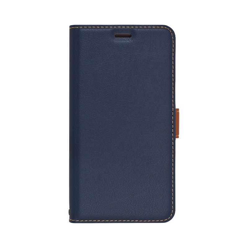 オーム電機 5049IP961BO 15-8361 ラスタバナナ スマホケース iPhone11 手帳型 +COLOR 耐衝撃吸収 薄型サイドマグネット NV×BR(ご注文単位1袋)【直送品】