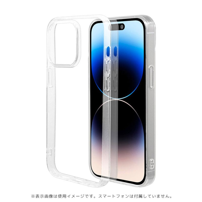 オーム電機 7167IP261PTP 15-8930 ラスタバナナ iPhone14Pro ソフトケース クリア(ご注文単位1袋)【直送品】