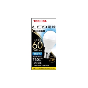 オーム電機 4580625138723 16-0675 東芝 LED電球 ミニクリプトン形 E17 60W形 昼光色 LDA6D-G-E17S60V2R(ご注文単位1袋)【直送品】