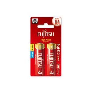 オーム電機 27460 17-0096 富士通 単3形アルカリ電池 2本入 ハイパワー（ご注文単位1袋）【直送品】