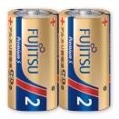 オーム電機 27206 17-0200 富士通 アルカリ乾電池 単2形 1.5V LR14 Premium S/2個パック（ご注文単位5袋）【直送品】