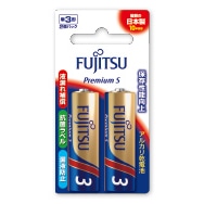 オーム電機 27256 17-0202 富士通 アルカリ乾電池 単3形 1.5V LR6 Premium S/2個パック（ご注文単位1袋）【直送品】