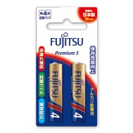 オーム電機 27326 17-0207 富士通 アルカリ乾電池 単4形 1.5V LR03 Premium S/2個パック(ご注文単位1袋)【直送品】