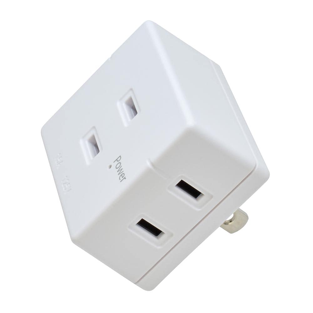 オーム電機 発煙ガードトリプルタップ 3個口 1個（ご注文単位1個）【直送品】