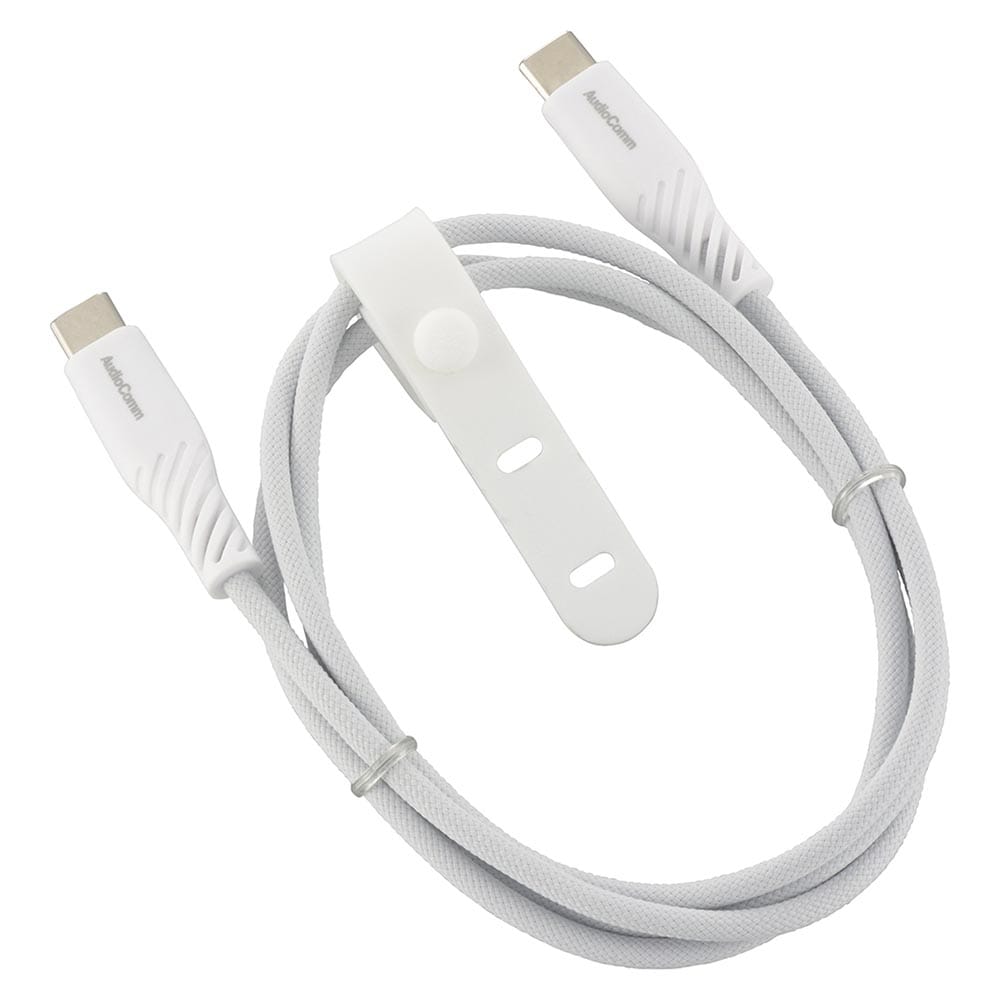 オーム電機 AudioComm さらさらUSBケーブル PD対応 Type-CtoC 1m 1個(ご注文単位1個)【直送品】