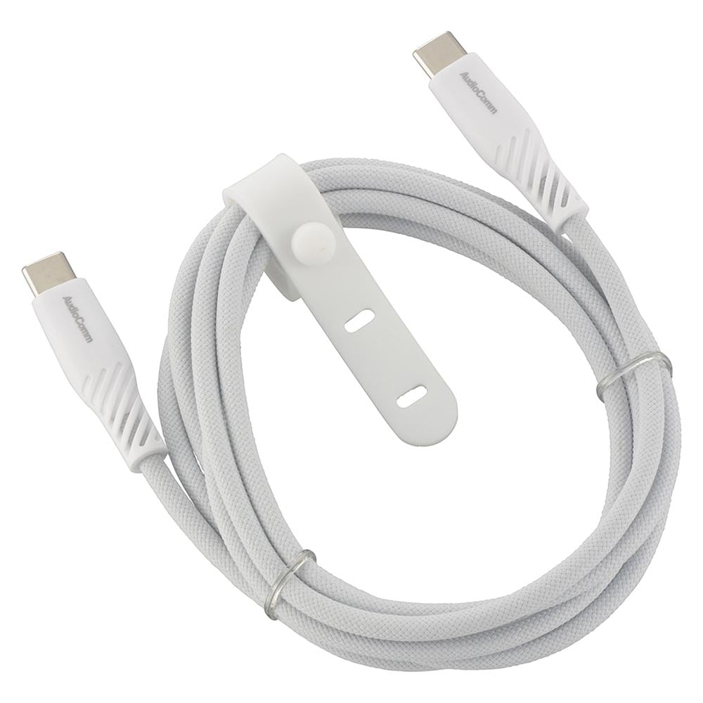 オーム電機 AudioComm さらさらUSBケーブル PD対応 Type-CtoC 1.5m 1個(ご注文単位1個)【直送品】