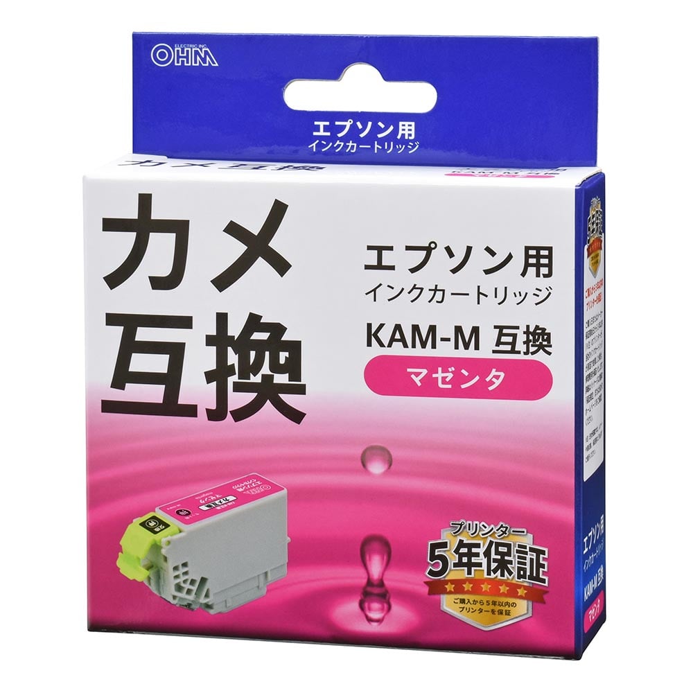 オーム電機 エプソン互換インク カメ マゼンタ 1個（ご注文単位1個）【直送品】