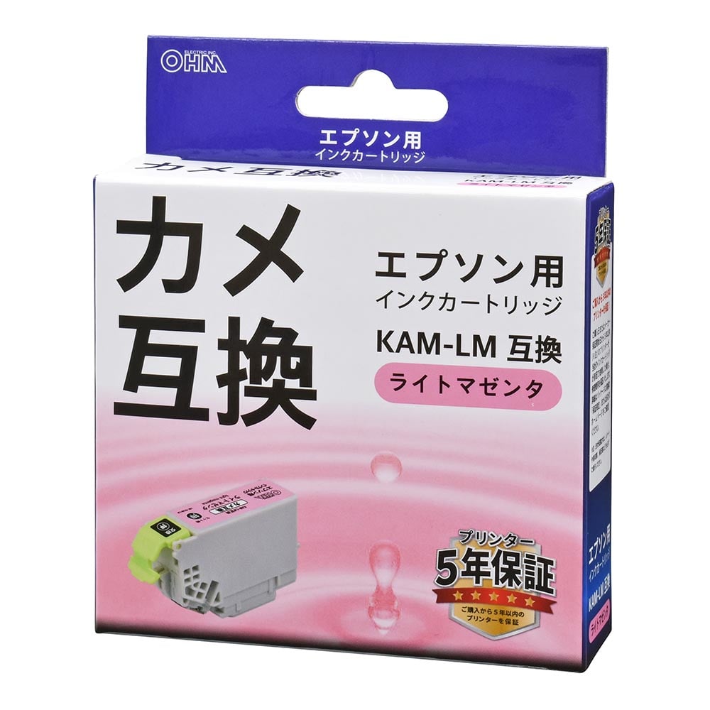 オーム電機 エプソン互換インク カメ ライトマゼンタ 1個（ご注文単位1個）【直送品】
