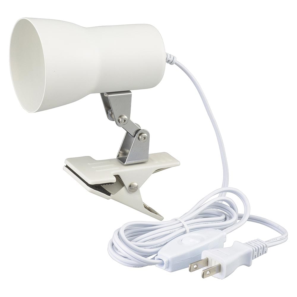 オーム電機 クリップライト E17 電球別売 ホワイト 1個（ご注文単位1個）【直送品】