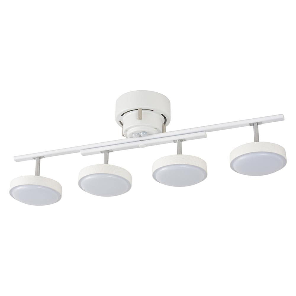 オーム電機 LED4灯シーリングライト ホワイトウッド 1個（ご注文単位1個）【直送品】
