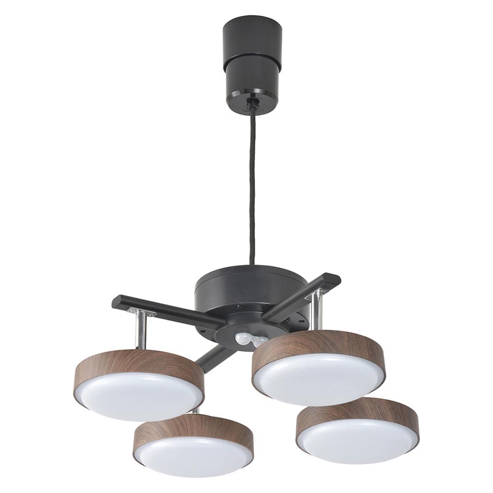 オーム電機 LED4灯ペンダントライト ダークブラウン 1個（ご注文単位1個）【直送品】