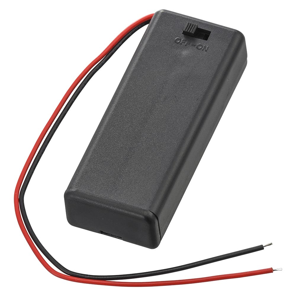 オーム電機 電池ケース 単4×2コ用 スイッチ・カバー付 1個(ご注文単位1個)【直送品】