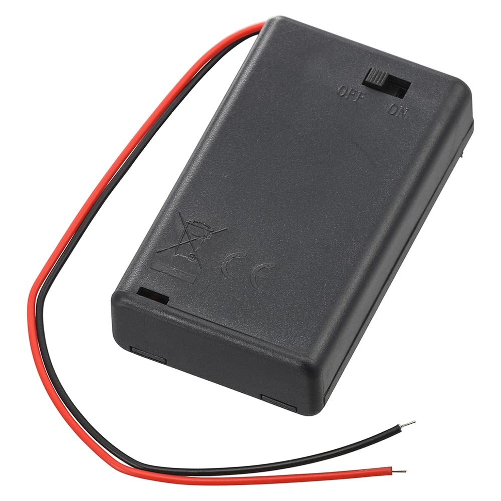 オーム電機 電池ケース 単4×3コ用 スイッチ・カバー付 1個(ご注文単位1個)【直送品】