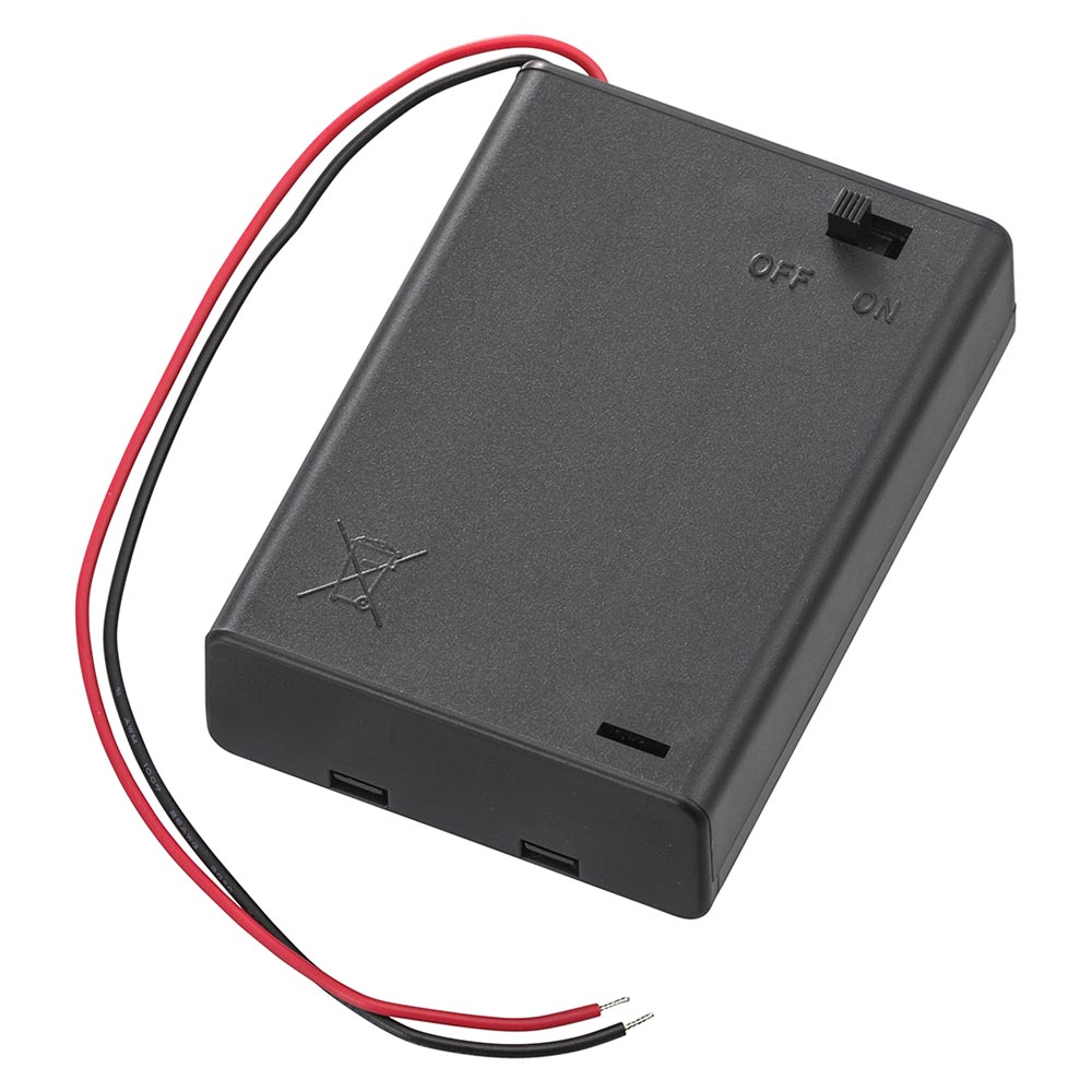 オーム電機 電池ケース 単3×3コ用 スイッチ・カバー付 1個（ご注文単位1個）【直送品】