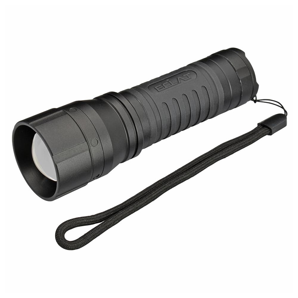 オーム電機 LEDズームライト ラバーグリップ ECLAT 530ルーメン 1個（ご注文単位1個）【直送品】