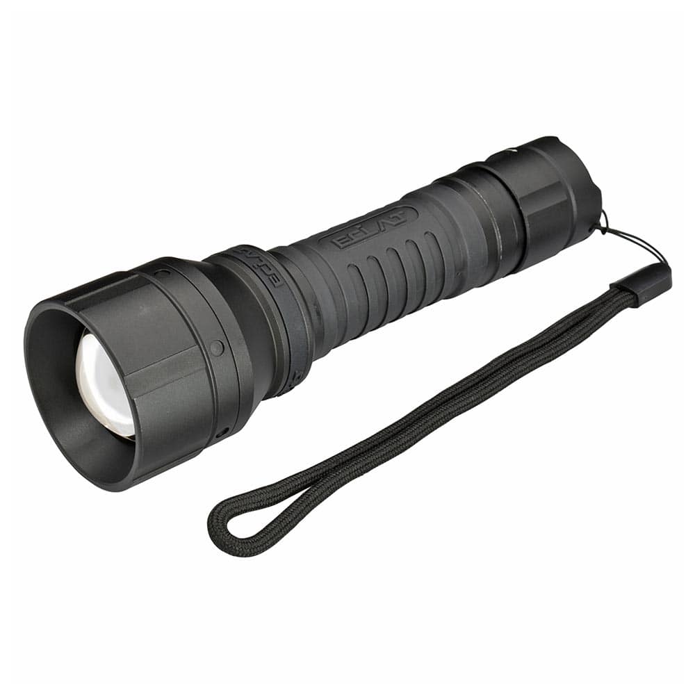 オーム電機 LEDズームライト ラバーグリップ ECLAT USB充電式 900ルーメン 1個（ご注文単位1個）【直送品】